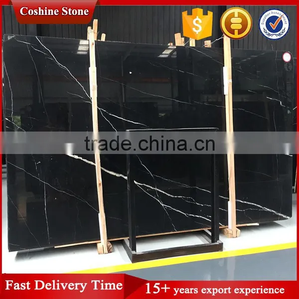 Cheap Chinese Black With White Vein Nero Marquina Marble photo-6