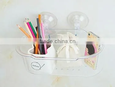 Plastic Transparent Bathroom Shelves With Sucker photo-4