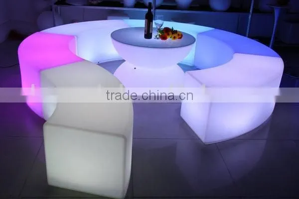 Elegant Popular Led Rechargeable Illuminated Bar Stool Chair photo-2