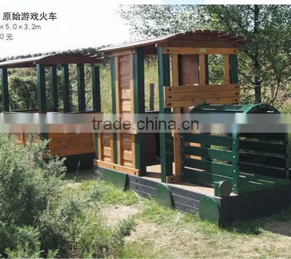 Wooden Train Set CE, GS Certificated Outdoor Playground Kids Play SET Muiti Play Set photo-2
