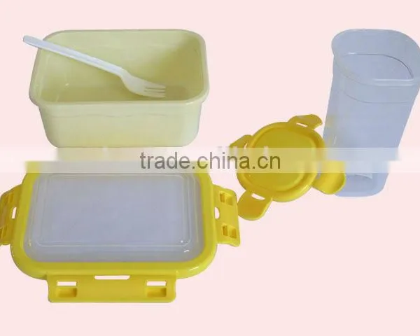 Food Grade Plastic Microwaveable Lunch Box and Water Bottle Set photo-4