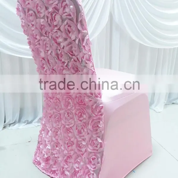 Top Selling--2PCS 13 Colors Elastic Spandex Banquet Chair Cover With Satin Rosette Back For Wedding Party Hotel Decoration photo-3