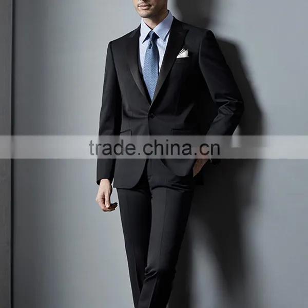 2015 Classic Style Bulk Wholesale Men's Wedding Suits Black Suit & Uniform for Business & Party photo-3