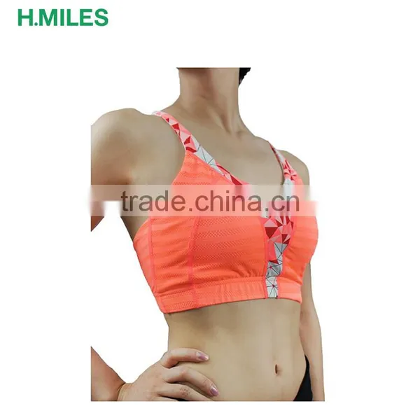 Reflective Quickdry Double Stitching Professional Sport Bra Top photo-2