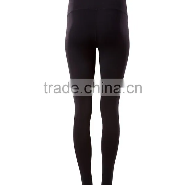 OEM Fitness Women Compression Yoga Wear Moto Sport Ladies Tights Black Leggings photo-3