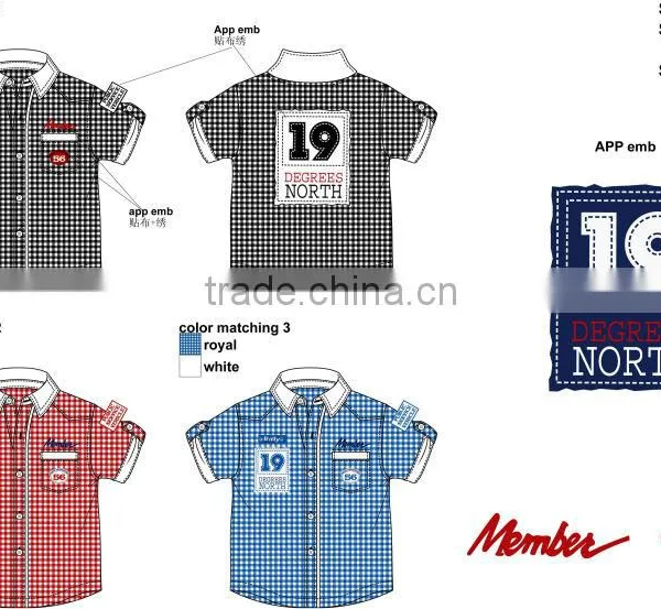 Wholesale Custom Fancy Boys Casual Shirt Checked Designs Shirt for Small Boys photo-2