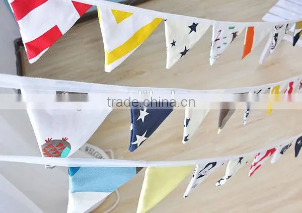 Hot Selling High Quality Fabric Home Decoration Bunting Flag/pennant photo-4