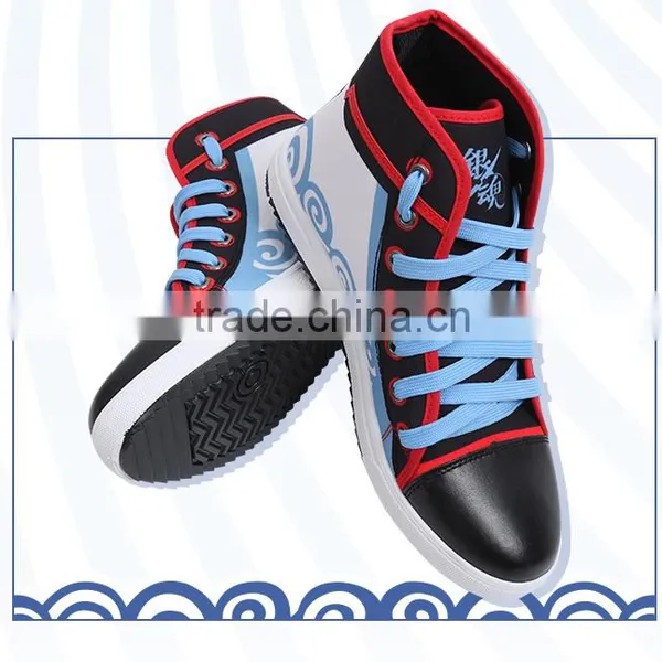 Gintama Cartoon Cosplay Canvas Shoes Blue Japanese Anime Shoes photo-4