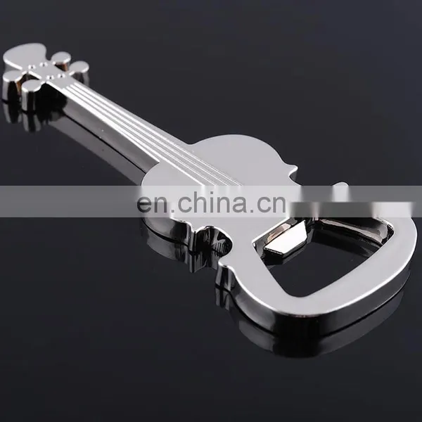Custom Logo Guitar Silver Metal Bar Tool Beer Bottle Soda Cap Opener photo-3