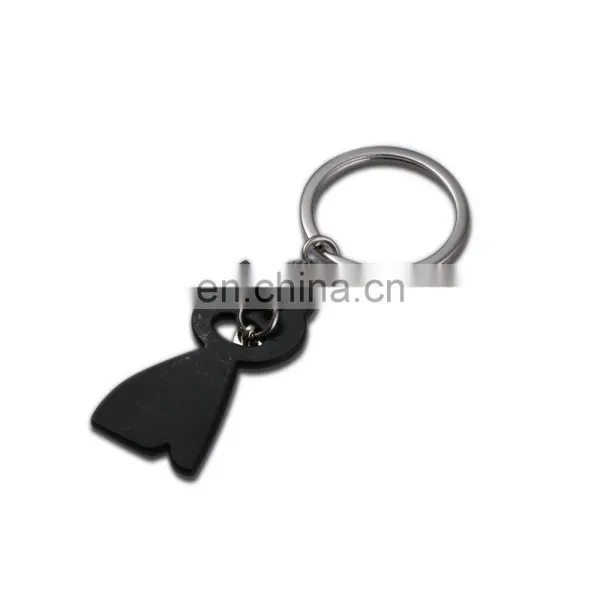 Custom Great Quality Cute Black Cat Animal Shaped Keychain photo-3