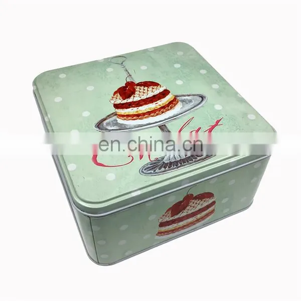 Perfect Quality Metal Big Square Size Cookie Biscuit Cake Tins With Lids photo-6