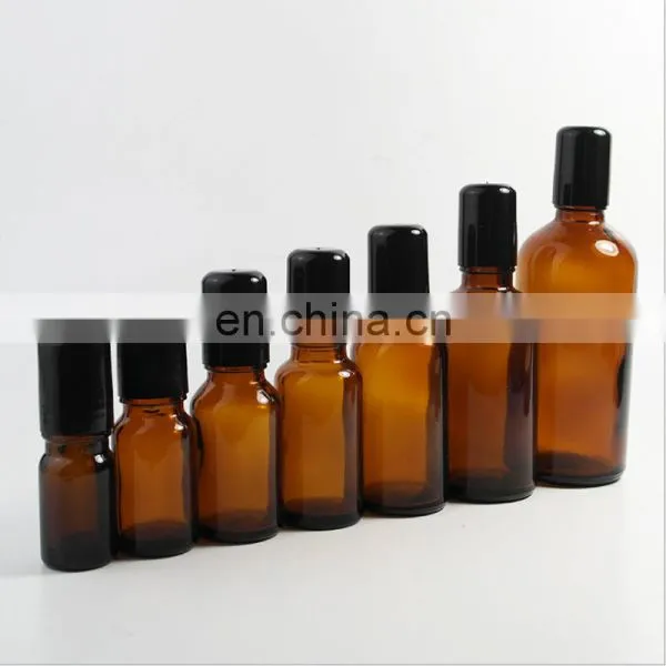 Manufacturer High Quality Amber Essential Oil Glass Bottle With Steel Roller 5ml 10ml 15ml 20ml 25ml 50ml photo-5