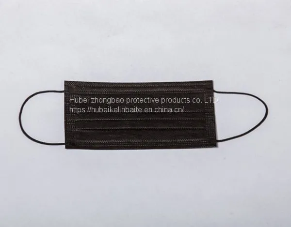 Disposable Non-woven Four Layer Pure Black Activated Carbon Mask photo-3