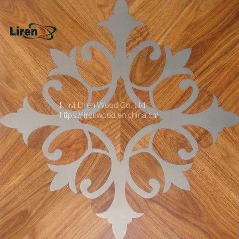Wood Metal Steel Brass Inlay Parquet Flooring