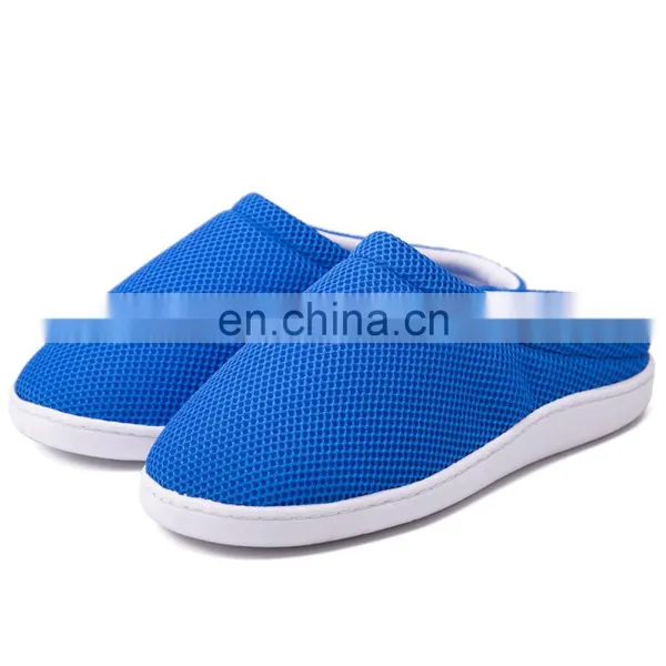 Wholesale Breathable Men's Original Two-Tone 3D Amazon Mesh Bamboo Fiber Gel Slippers Memory Foam Slipper photo-2