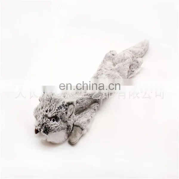 Wholesale Chew Pet Teeth Cleaning Toy no Stuffing Yellow Dog Toy Plush Squirrel photo-6