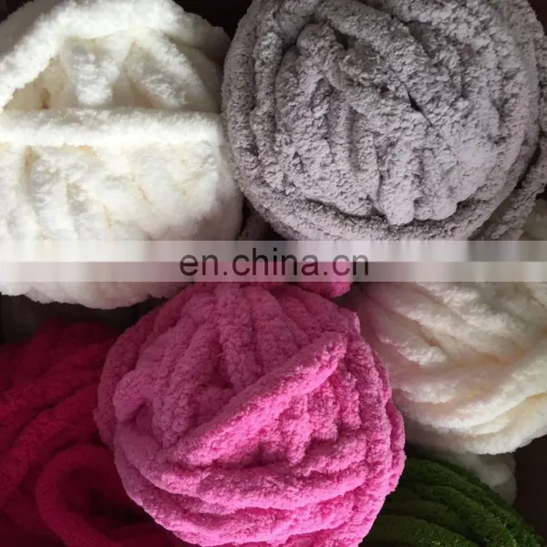 Ready to Ship Jumbo Chunky Thick Knit Vegan Chenille Yarn photo-4
