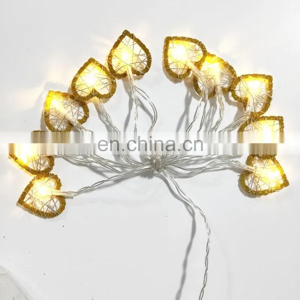 10L Led Gold Glitter Heart Night Strip Light With Bead Home Decor Ceiling Lights Indoor Valentine's Day Decoration Lighting photo-2