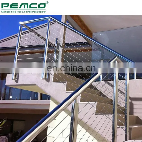 Wholesale Indoor Mirror Polishing Swageless 304 316 Stainless Steel Stair Cable Railing Systems photo-6