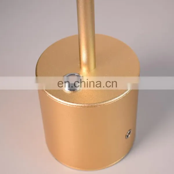Amazon Hot Sale Waterproof Gold LED Rechargeable Table Lamp Bar Night Light Bedside Metal Portable Desk Lamp photo-6