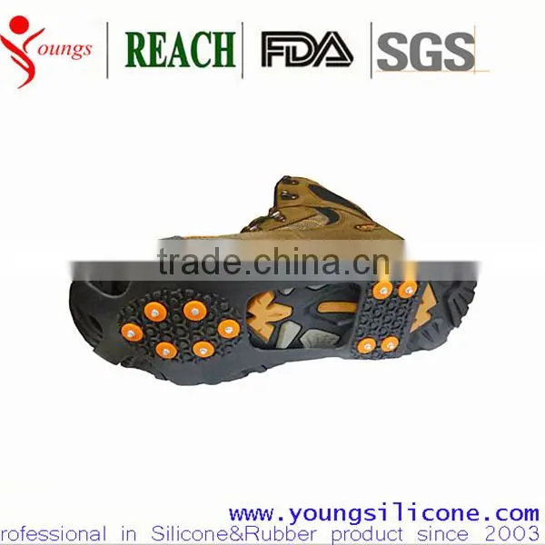 Hot Sale Factory Price Natural Rubber Slip Resistant Rubber Sole Shoe Ice Cleats Grips Rubber Shoes Cover Anti-slip Ice Cleats Quality Choice photo-2