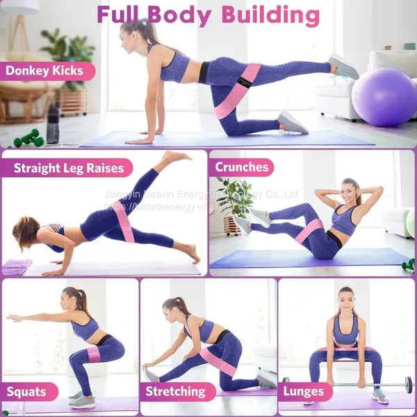 Resistance Bands, 3 Levels Exercise Bands for Legs and Butt photo-5