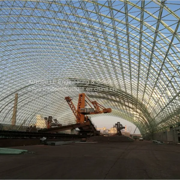 LF Steel Structure Barrel Roof Design Space Frame Shed Arch Coal Storage photo-4