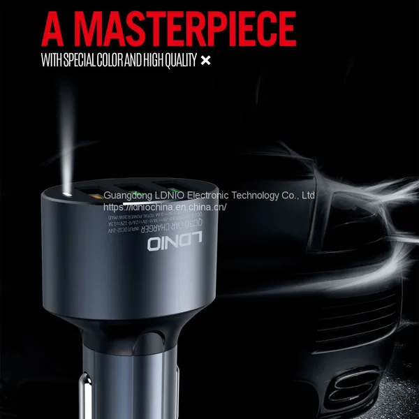 LDNIO C703Q Car Charger USB 2.0 In-car Chargers With 3 USB Ports, QC3.0, 36W photo-3