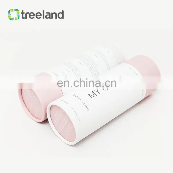 Round Pink Paper Tube Clothing Packaging Customized Telescoping Paper Tube With Rolled Edge Bio-friendly Cylinder Canister photo-3