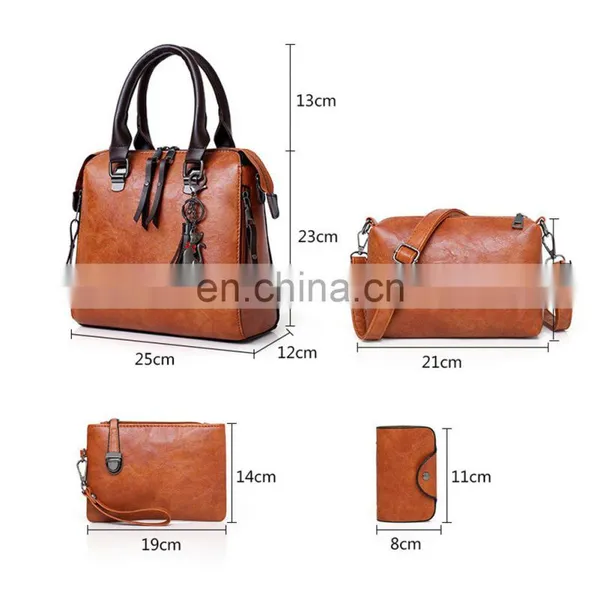 Hot Selling Luxury Women, Bag Handbags Pu Leather Handbag Lady 4 Pieces One Set Shoulder Bags Designer Tote Bag/ photo-5