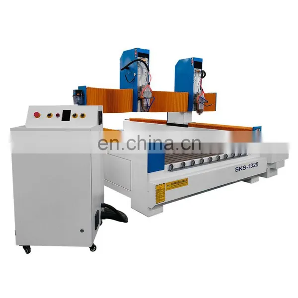 CNC Router Stone Working Machine 1325 CNC Stone Carving Router Machinery Headstone Engraver With Double Heads photo-5