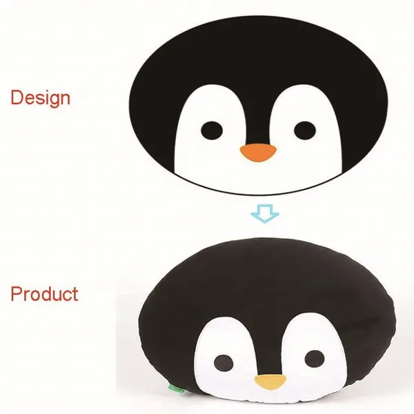 OEM&ODM China Manufacture Custom Cute Animal Plush Super Soft Sofa Penguin Plush Throw Pillow Decorative Cushion Toy photo-4