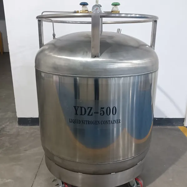 Self Pressurized Liquid Nitrogen Tank YDZ-500 Stainless Steel Tank Automatically Supplies Large Capacity Liquid Nitrogen