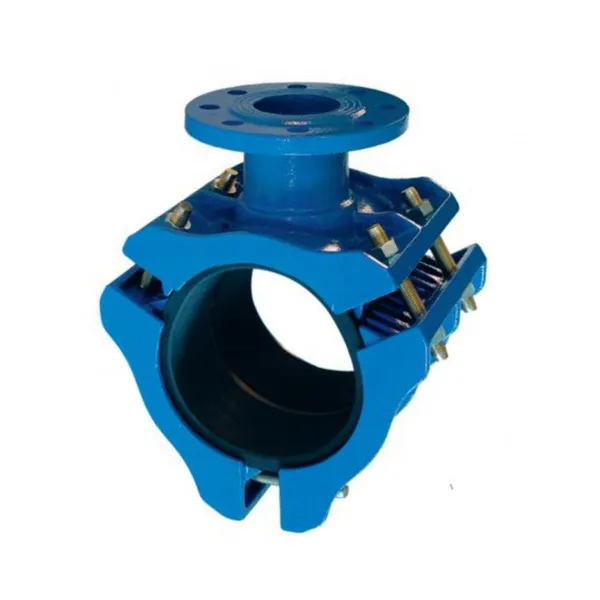 DN275 Ductile Iron Drain Saddle Clamp Flanged Saddle Tapping Saddle for Ductile Cast Iron Pipe photo-4