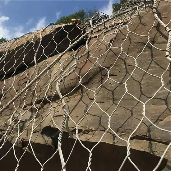 Hr50 Rockfall Netting Double Torsion Reinforced Mesh Wire Plain Weave Factory Direct for Slope Consolidation Work photo-5