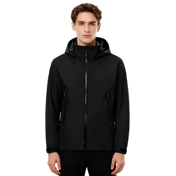 Waterproof Outdoor Raincoat for Men and Women, Autumn and Winter Coat, Long Sleeved Heat Sealed Single-layer Windbreaker Jacket photo-3