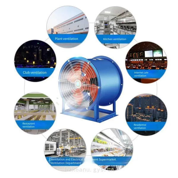 Supply Sf5-2 Type 2.2kw Fixed Powerful Cylindrical Exhaust Ventilator With Base for Factory Buildings and Warehouses photo-4