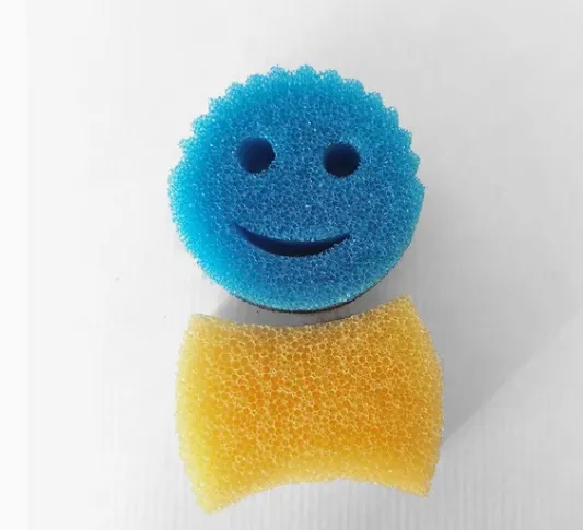 Factory Supply Smile Shape Temperature-Sensitive Sponge Kitchen Sponges for Dishes Cleaning photo-2
