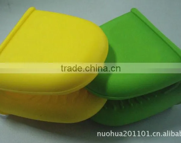 Household Silicone Kitchen Gloves Silicone Rubber Oven Mitts Kitchen Glove photo-2