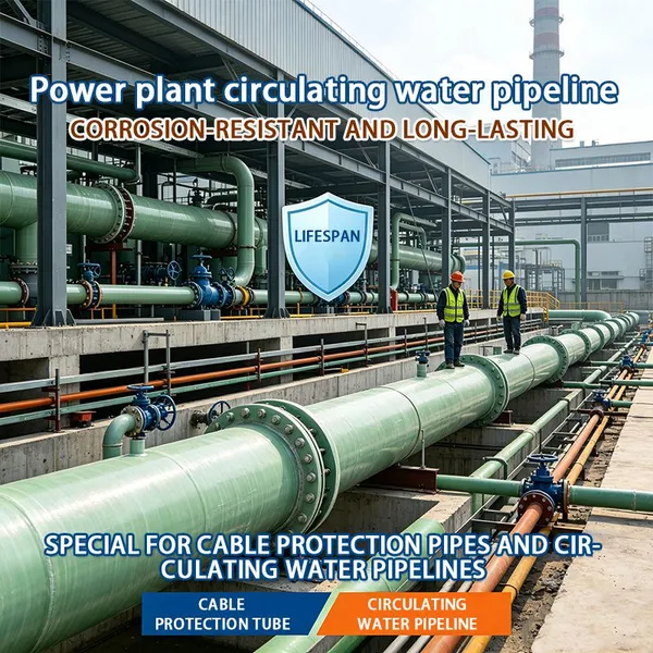 Recyclable Eco-friendly FRP Pipe Durable Fiberglass Pipe for Green Engineering
