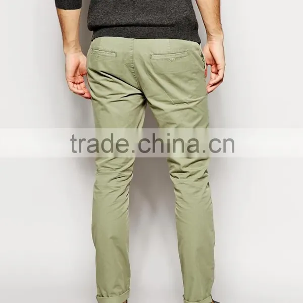 2016 Men's Casual Fit Slim Garment Wash Chino Pants photo-2
