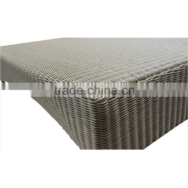 Outdoor Rattan Furniture Wicker Chaise Lounge Chair Pool Two Seat Sofa Lounge Chair Wheels photo-6