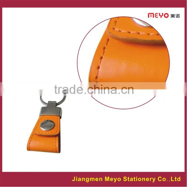 Custom Logo Promotional Gift Leather Metal Keychain photo-4