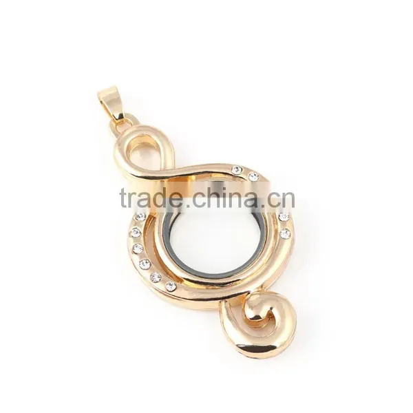 2015 Lastest Zinc Alloy Rhodium Plated Floating Lockets Wholesale photo-2