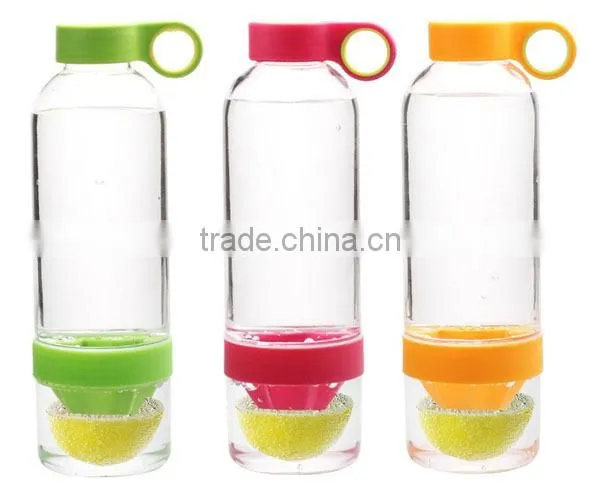 FDA LFGB SGS Approved Tritan Lemon Bottle Fruit Infuser Water Bottle photo-4
