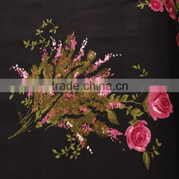 Textile Printing Product With Beautiful Flowers on Poplin Cotton Fabrics photo-2