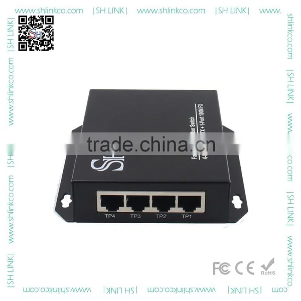 Highly Efficient 10/100M Optical Switch 1 Fiber Optic Port to 4 UTP Port Converter photo-4