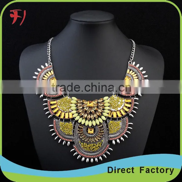 New Arrival Luxury Transplate Gem Rhinestone Necklace Hot Sales