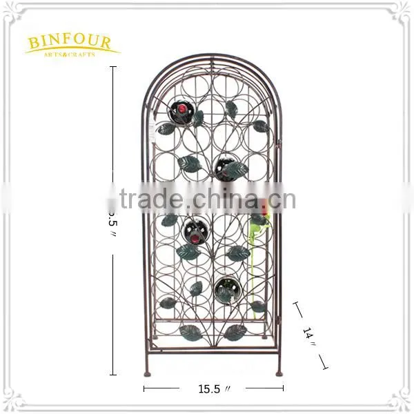 Customized Floor Standing Display Rack Metal Wine Rack Cabinets photo-2