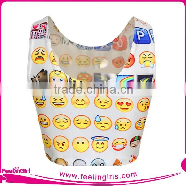 Fast Delivery no Moq Sexy Custom Printed Crop Tops for Women photo-5